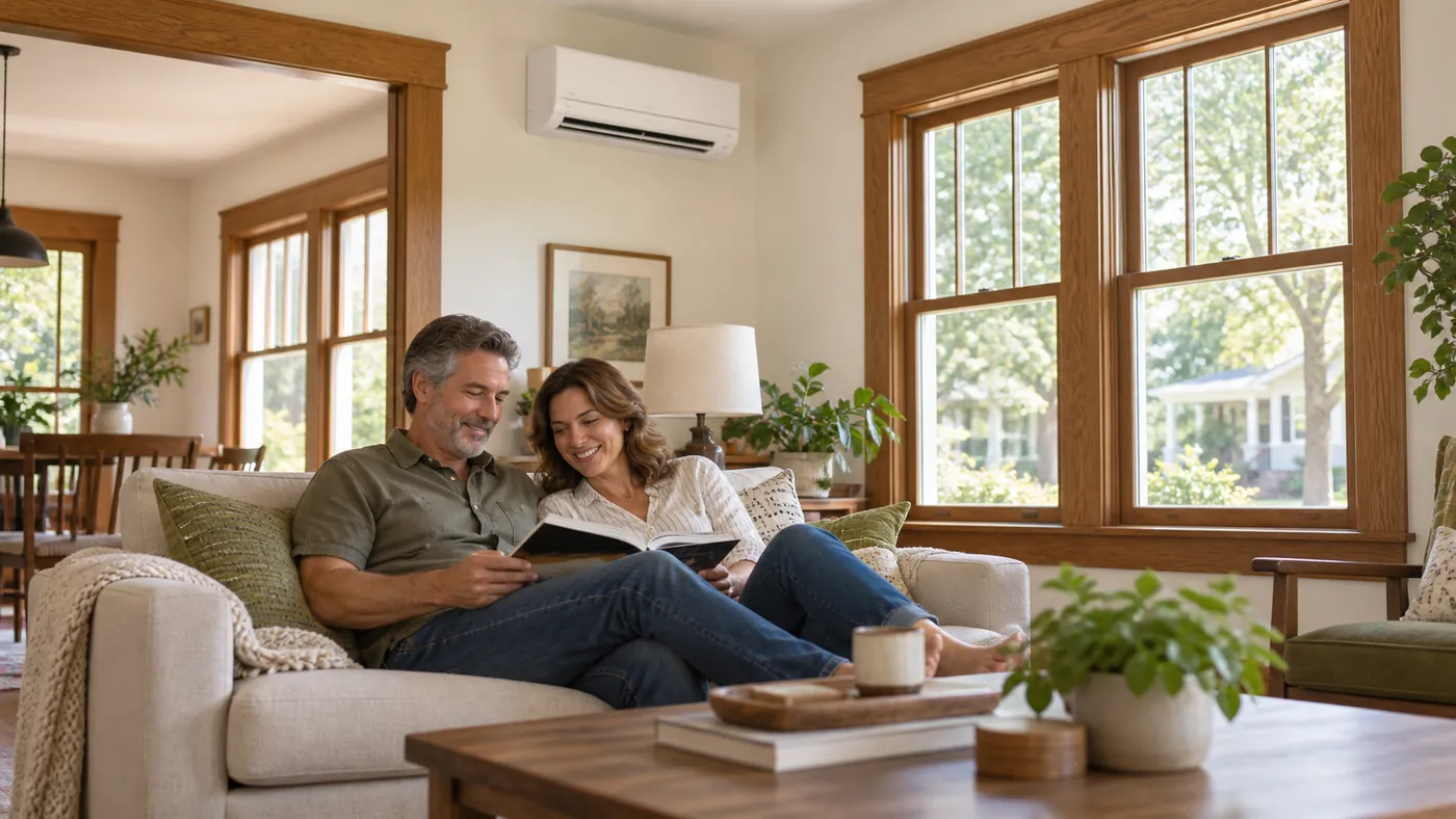 A comfortable afternoon in an American home